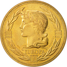 France, Medal, Ecu Europa, Marianne, 1987, Rodier, MS(64), Copper Gilt