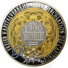 Francia, Medal, Europe, Libre Circulation des Capitaux, 1990, SC+, Copper Plated
