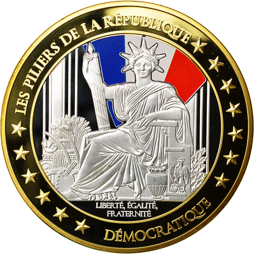 Francja, Medal, Les piliers de la République, Marianne, MS(64), Miedź