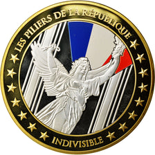 Frankreich, Medal, Les piliers de la République, Marianne, UNZ+, Copper Plated
