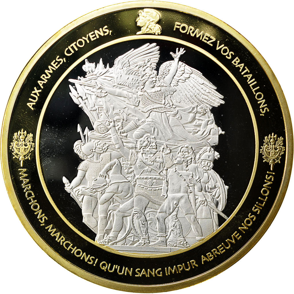 Frankreich, Medal, Les piliers de la République, Marianne, UNZ+, Copper Plated
