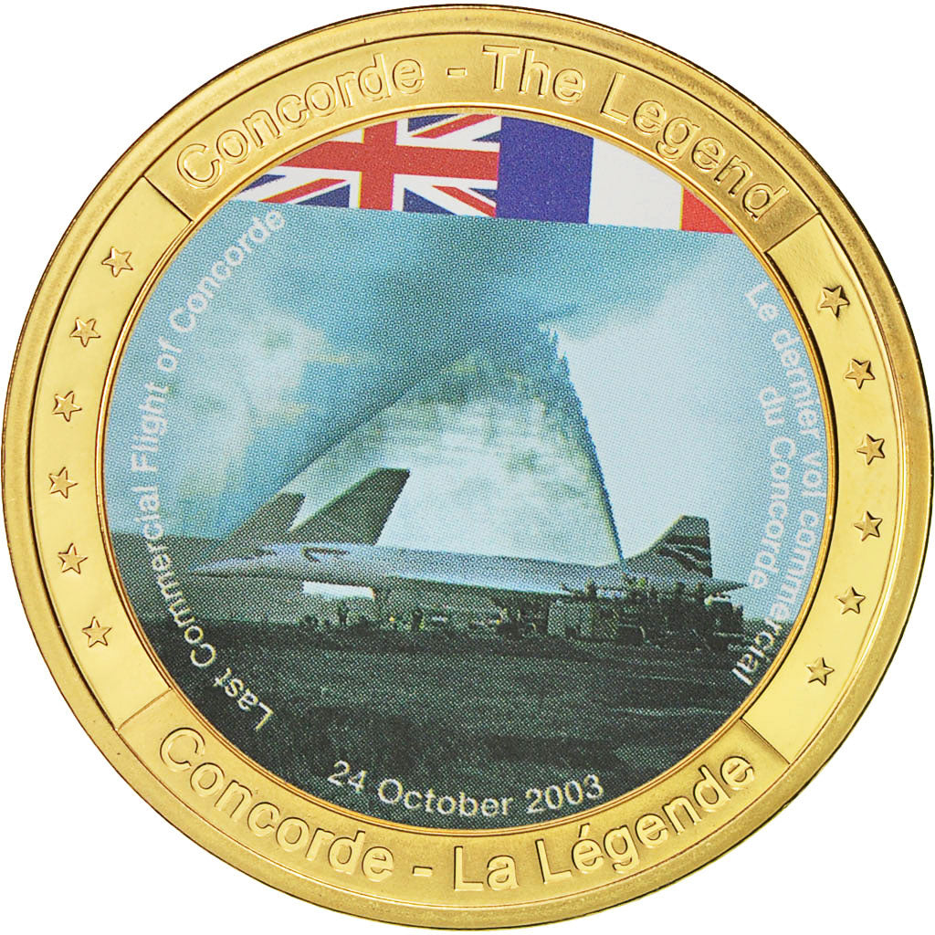 France, Medal, Concorde, Fleuron de l'Aviation, 2003, SPL+, Cuivre plaqué