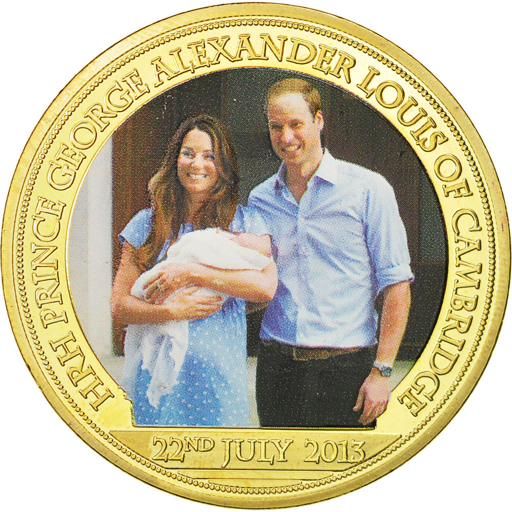 France, Medal, Prince William et Kate Middleton, 2013, SPL+, Cuivre plaqué