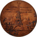Francia, Medal, Souvenir d'Ascension de la Tour Eiffel, 1889, Trotin, BB, Bronzo