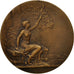 France, Medal, Femme nue Assise, Pillet, AU(55-58), Bronze