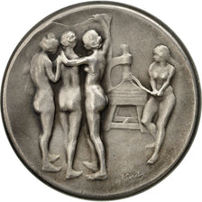 Francia, Medal, Le Journal, 100 Rue Richelieu, Paris, Femmes Nues, Carabin, BB+