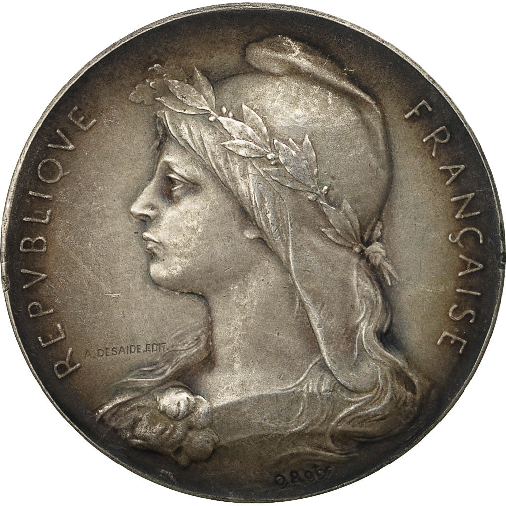 France, Medal, Marianne, République Française, Roty, AU(50-53), Silver