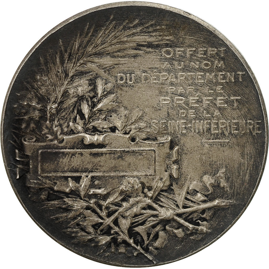 France, Medal, Marianne, République Française, Roty, TB+, Argent
