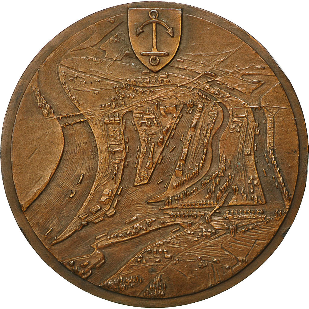 France, Medal, Port Autonome de Strasbourg, 1951, Dropsy, MS(60-62), Bronze