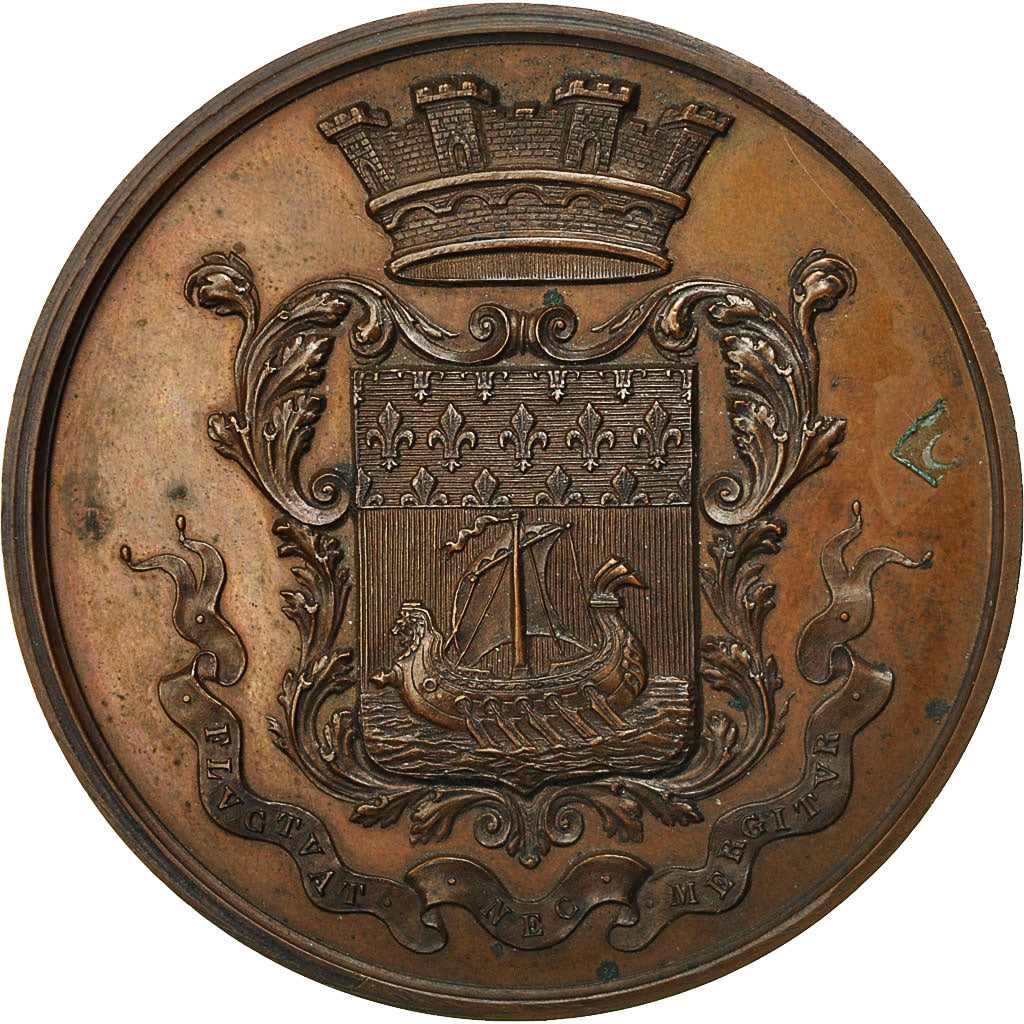 Francja, Medal, Société des Régates Parisiennes, Hamel, AU(50-53), Miedź