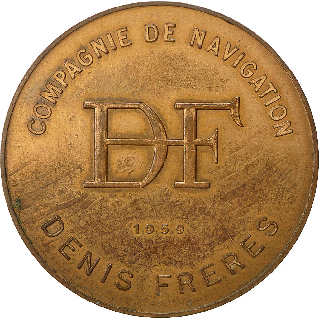 France, Medal, Saint Louis, Compagnie de Navigation Denis, 1959, Lenoir