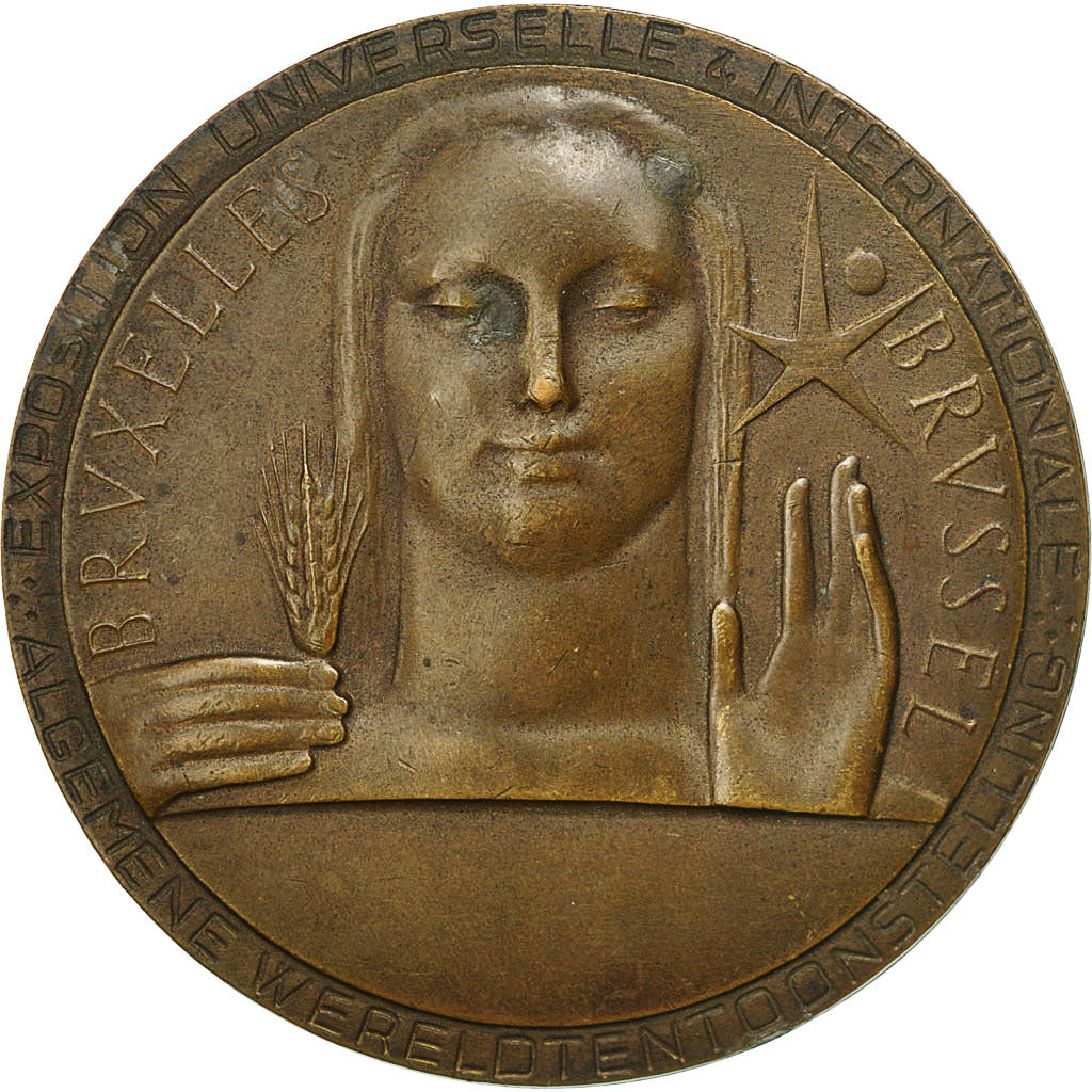 België, Medal, Exposition Universelle de Bruxellles, 1958, Rau, ZF+, Bronze