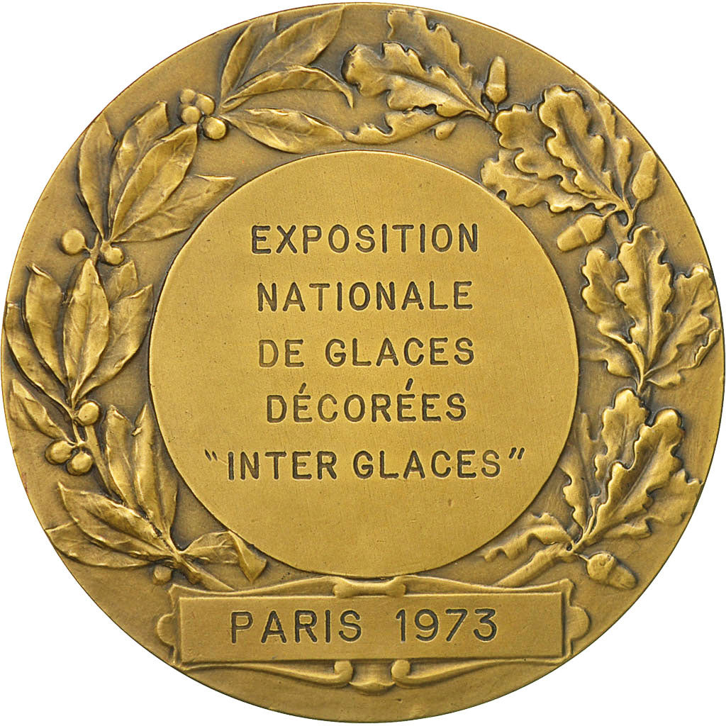 France, Medal, Confédération Nationale des Glaciers de France, 1973