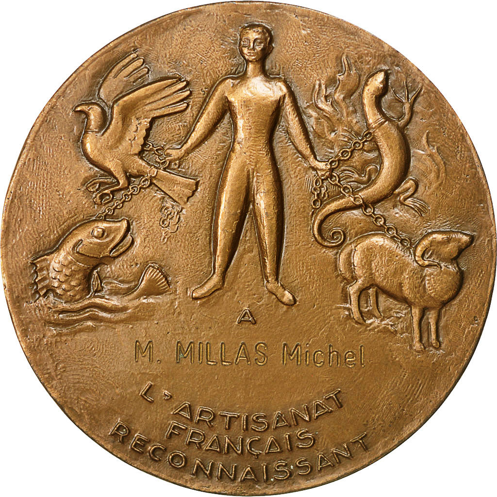 France, Medal, Chambre de métiers de France, 1987, Guiraud, MS(63), Bronze