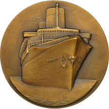 France, Medal, Compagnie Générale Transatlantique, Normandie, Delannoy