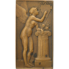Francia, Medal, Art Nouveau, Femme nue, Mouchon, EBC+, Bronce