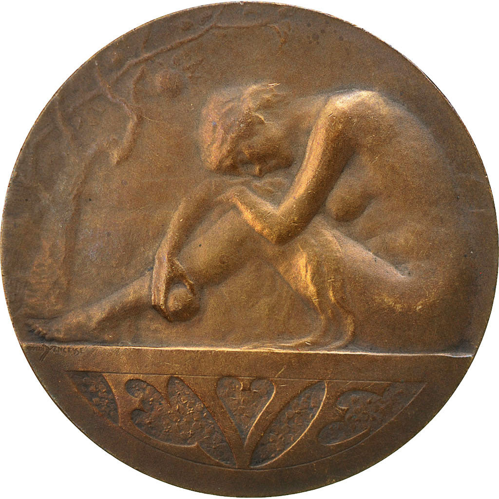 Frankreich, Medal, Eve à la Pomme, Ovide Yencesse, VZ+, Bronze