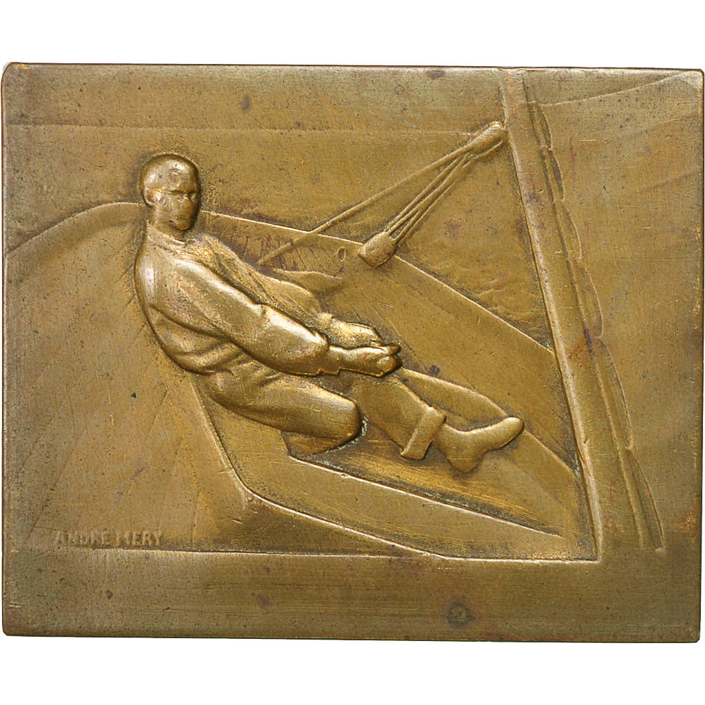 France, Medal, Art Nouveau, Voile, Femme nue, Méry, AU(55-58), Bronze