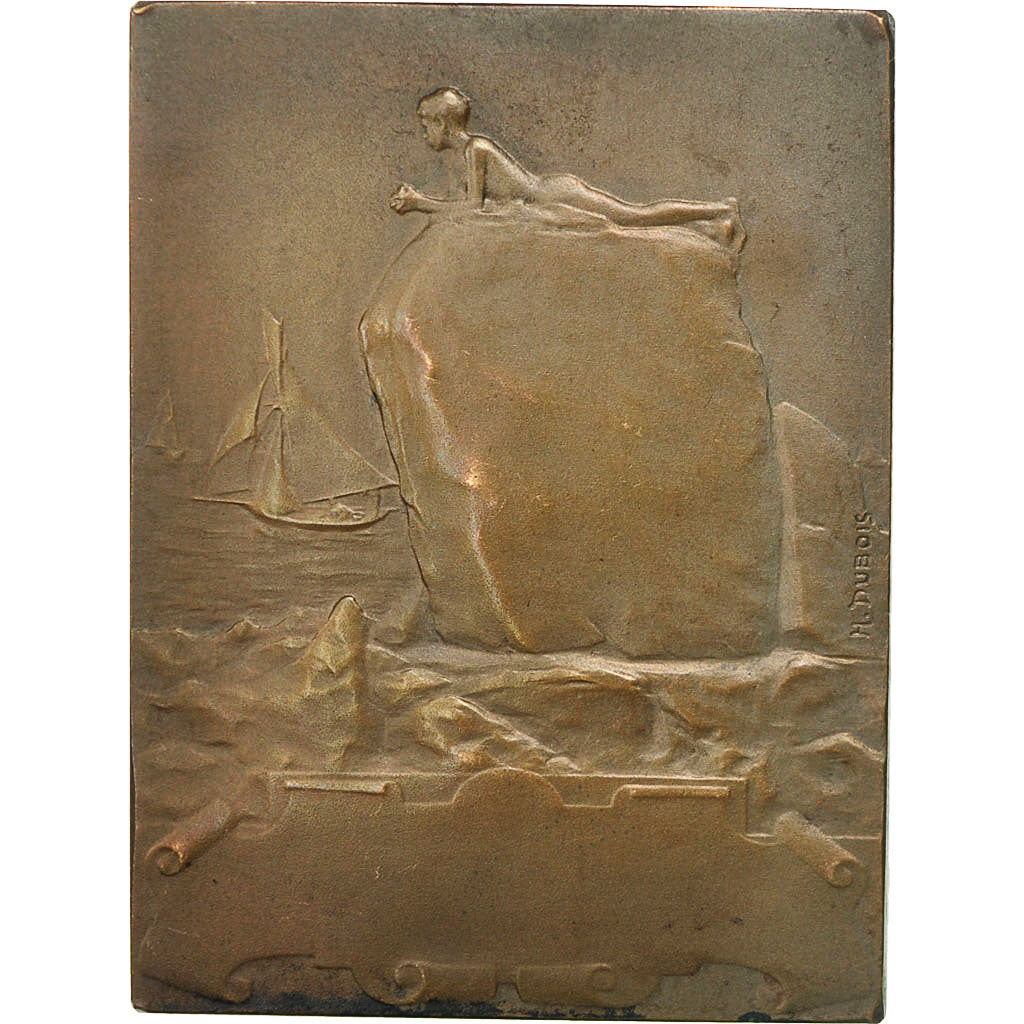 Francia, Medal, Art Nouveau, L'Eté en Bord de Mer, Dubois.H, EBC, Bronce