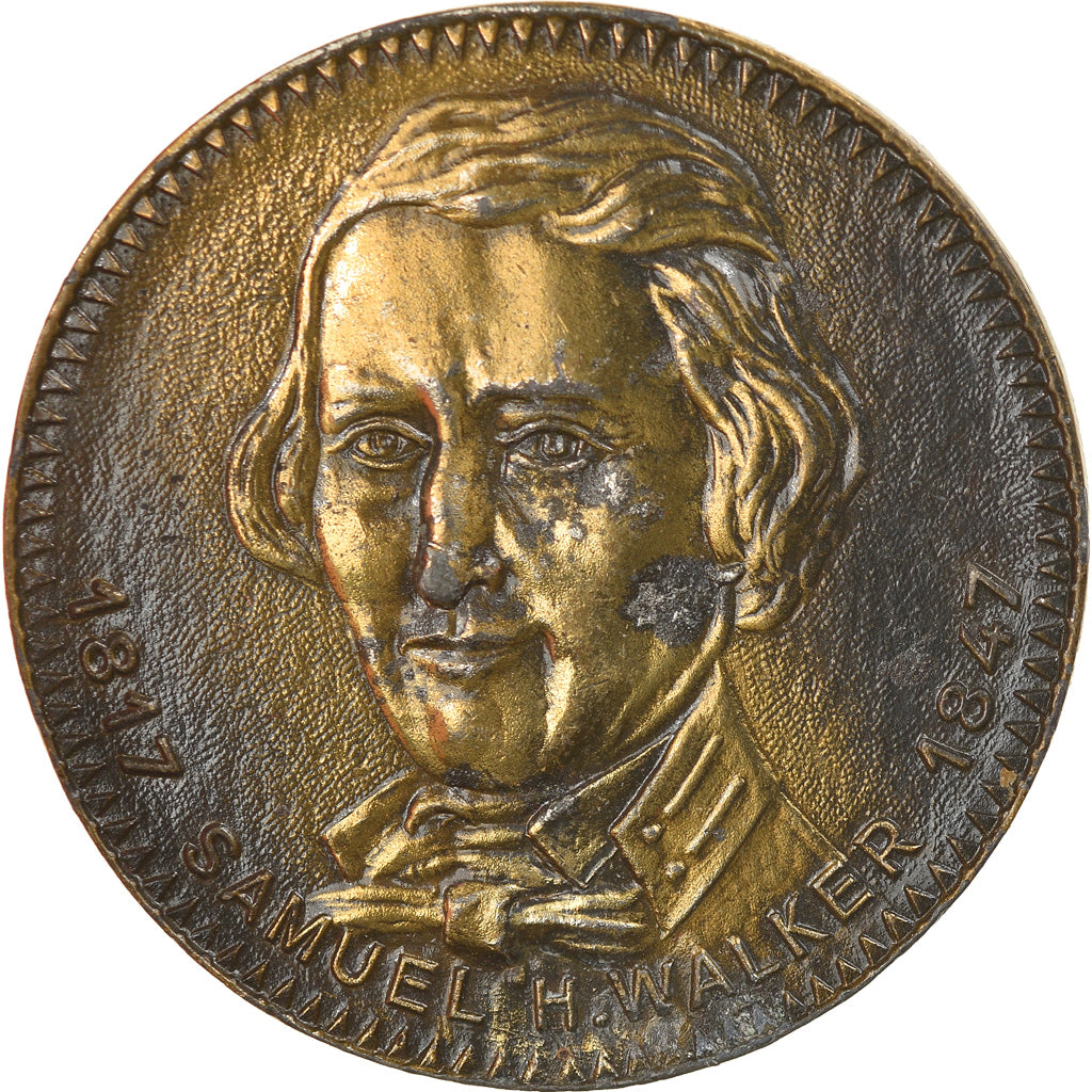 France, Médaille, Samuel Walker, Gazette des Armes, Revolver Colt, TTB+, Cuivre