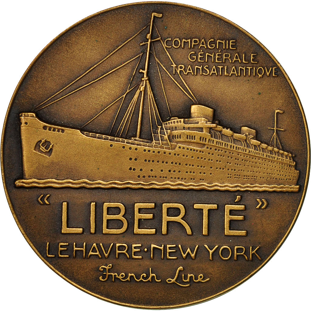 France, Medal, Compagnie Générale Transatlantique, Liberté, Vernon, MS(63)