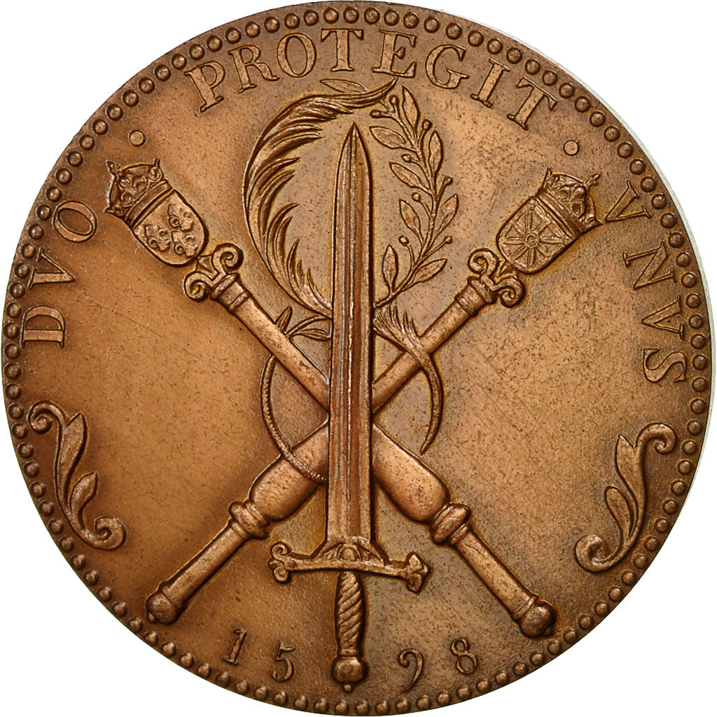 France, Medal, Henri IV, Dieu nous Protège, MS(60-62), Bronze