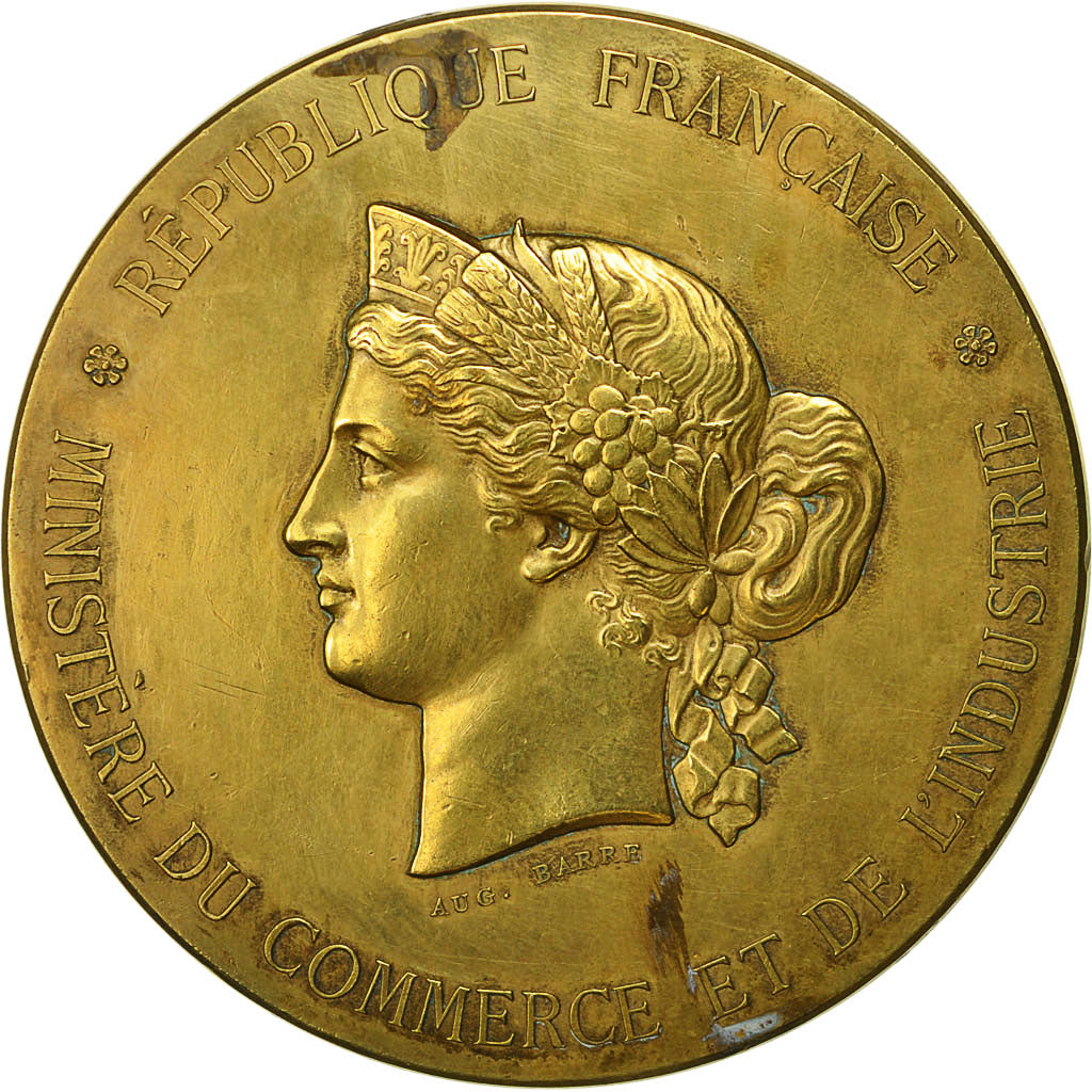 France, Medal, Exposition Universelle de Barcelone, 1888, Barre, AU(55-58)