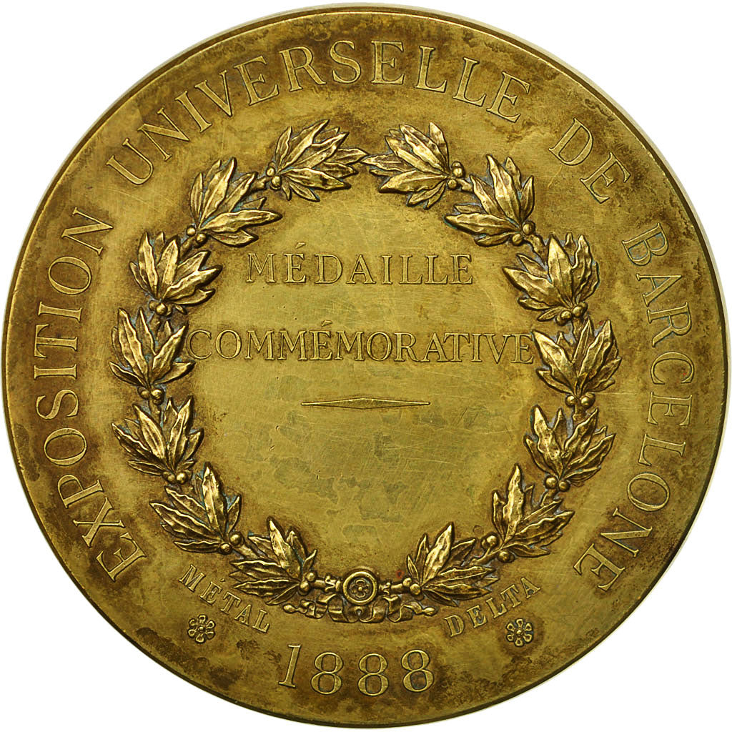 France, Medal, Exposition Universelle de Barcelone, 1888, Barre, AU(55-58)