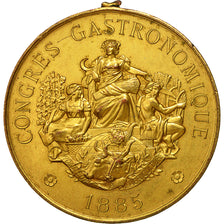 Frankreich, Medal, Congrès Gastronomique de Bordeaux, 1885, VZ, Copper Gilt