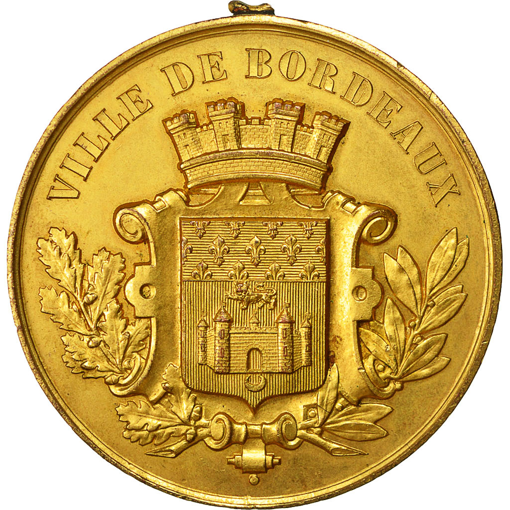 Frankreich, Medal, Congrès Gastronomique de Bordeaux, 1885, VZ, Copper Gilt