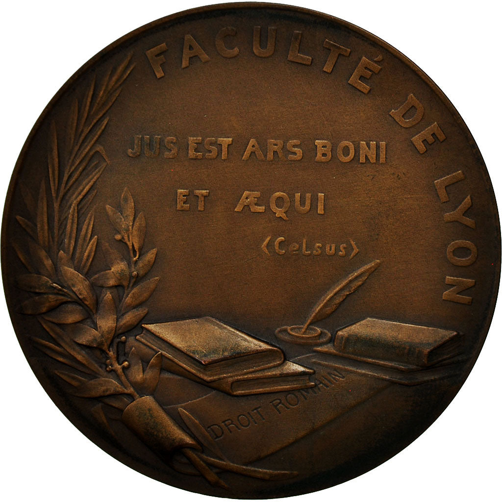 France, Medal, Charles Appleton, Faculté de Droit, Lyon, Dupré, MS(63), Bronze