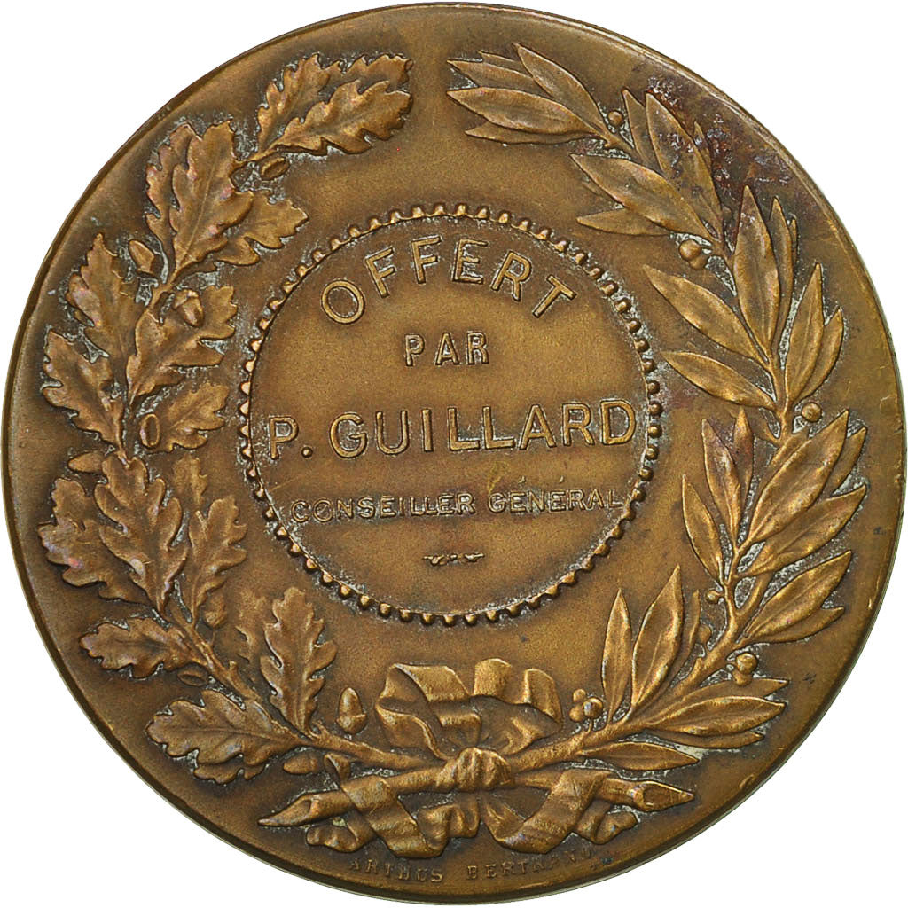 Frankreich, Medal, Art Nouveau, Femme nue, Pillet, VZ, Bronze