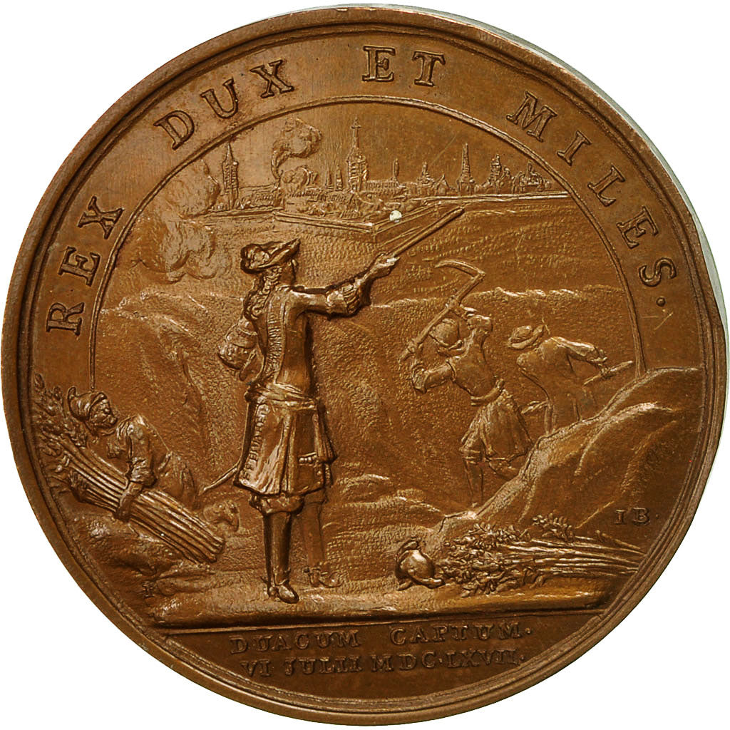 Frankrijk, Medal, Louis XIV, Prise de Douai, 1972, Mauger, PR+, Bronze
