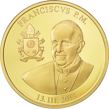 Vatican, Medal, Le Pape François, 2013, MS(64), Copper Gilt