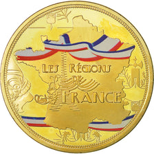 France, Medal, Les Régions de France, Alsace, 2015, MS(64), Copper Gilt