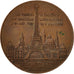 Francia, Medal, Souvenir d'Ascension de la Tour Eiffel, 1889, Trotin, BB+, Rame