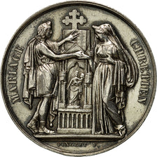 France, Medal, Mariage Chrétien, Pingret, AU(55-58), Silver