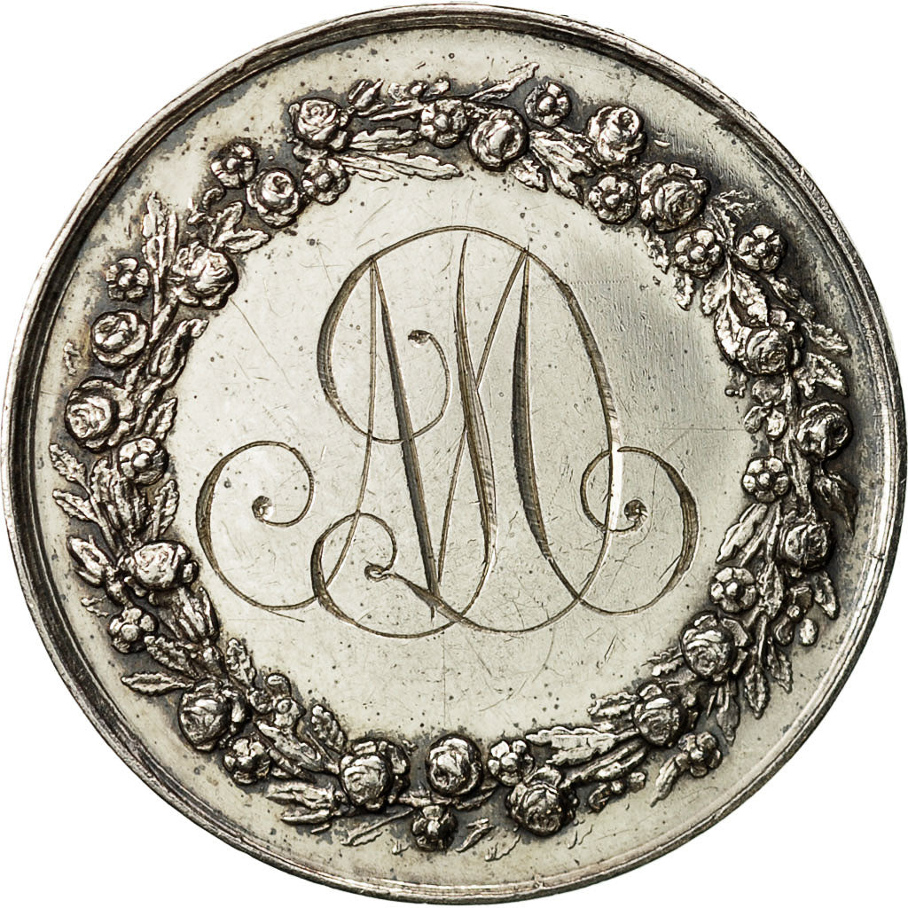 France, Medal, Mariage Chrétien, Pingret, AU(55-58), Silver