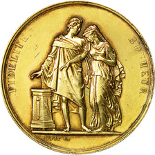 Frankrijk, Medal, Mariage, Religion, Fidélité Bonheur, Petit, PR, Vermeil