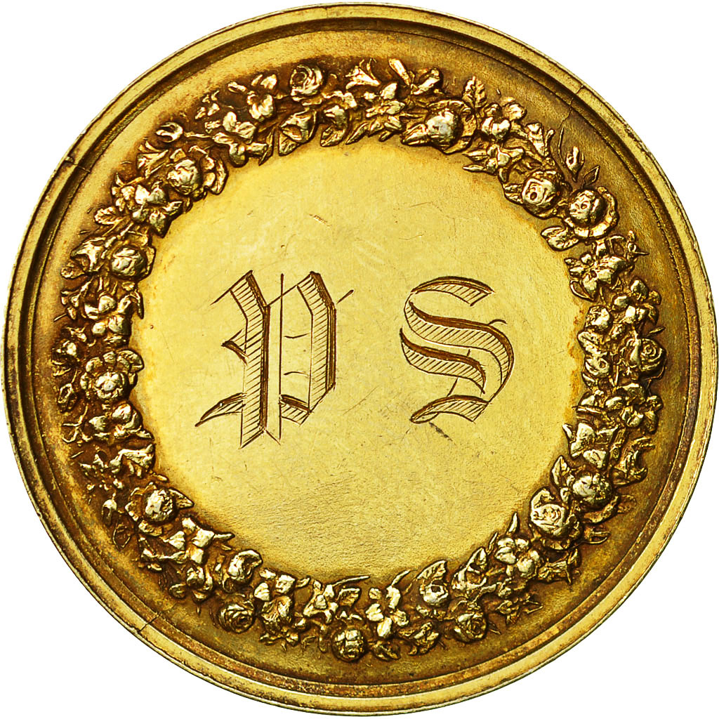 Frankrijk, Medal, Mariage, Religion, Fidélité Bonheur, Petit, PR, Vermeil