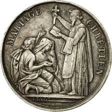 France, Medal, Mariage Chrétien, 1846, Pingret, SUP, Argent