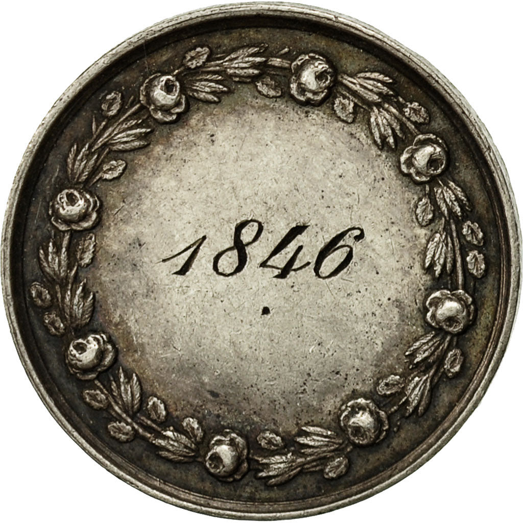 France, Medal, Mariage Chrétien, 1846, Pingret, SUP, Argent