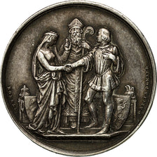France, Medal, Mariage, Religion, 1887, Borrel, AU(55-58), Silver