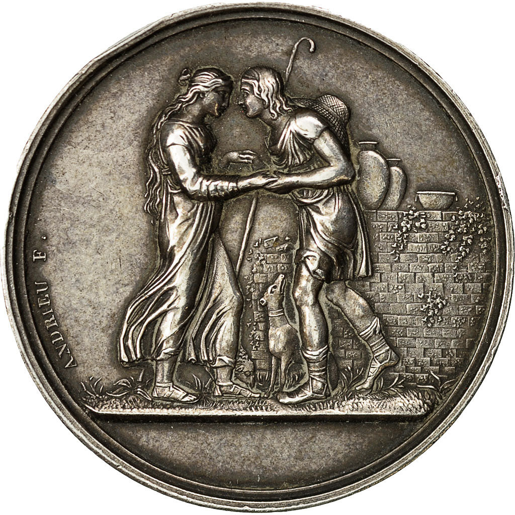 France, Medal, Mariage, Religion, 1845, Andrieu, MS(60-62), Silver