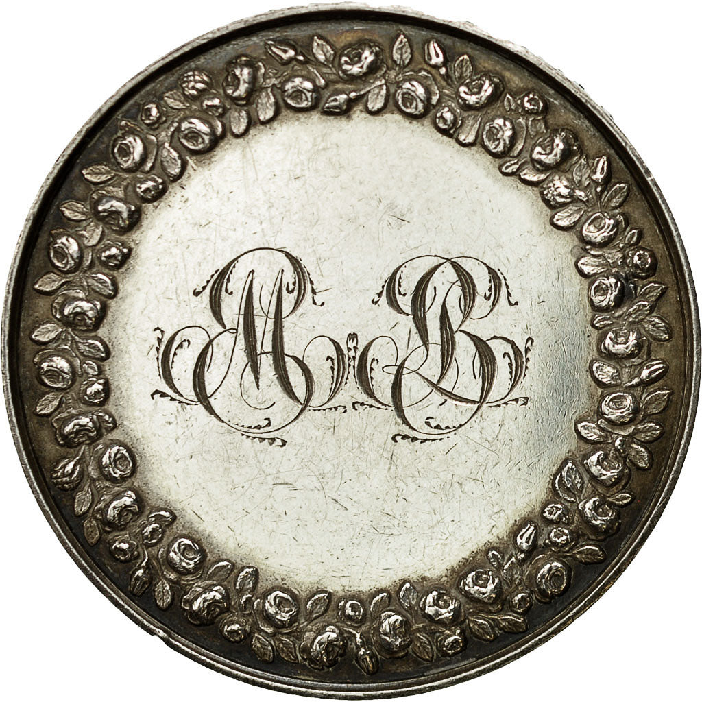 France, Medal, Mariage, Religion, 1845, Andrieu, MS(60-62), Silver