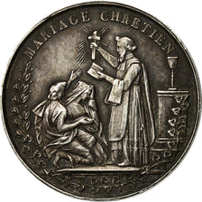 France, Medal, Religion, Mariage Chrétien, MS(60-62), Silver