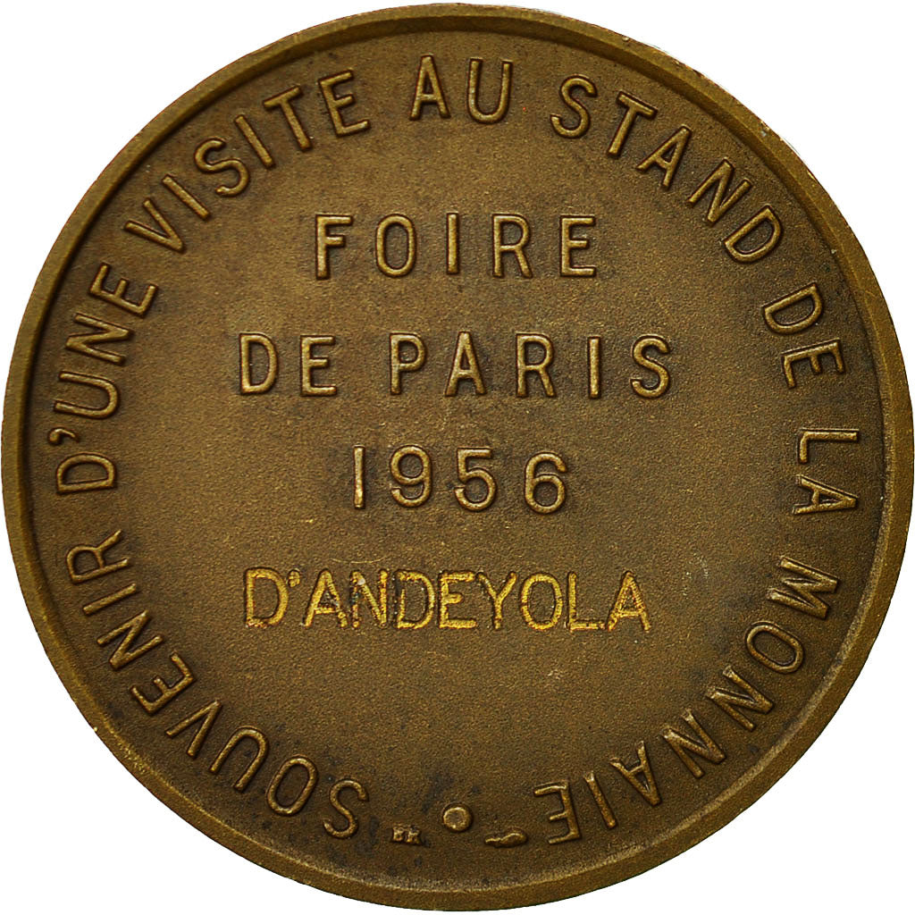 France, Medal, Foire de Paris, 1956, MS(60-62), Bronze