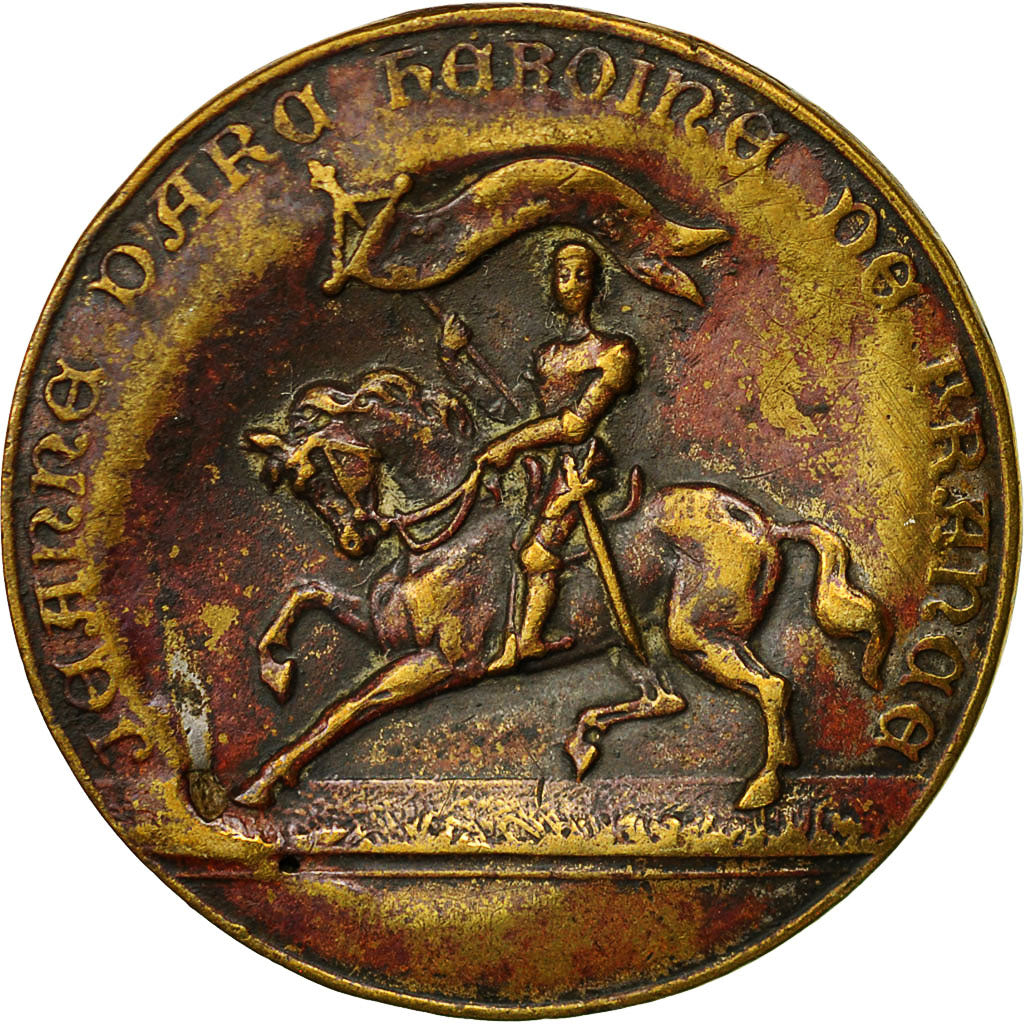 Francia, Medal, Jeanne d'Arc, Héroïne de France, Domrémy, 1956, MBC, Cobre