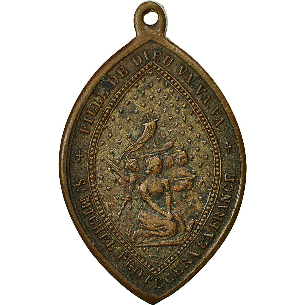 Francia, Medal, Jeanne d'Arc, Fille de Dieu, MBC+, Cobre