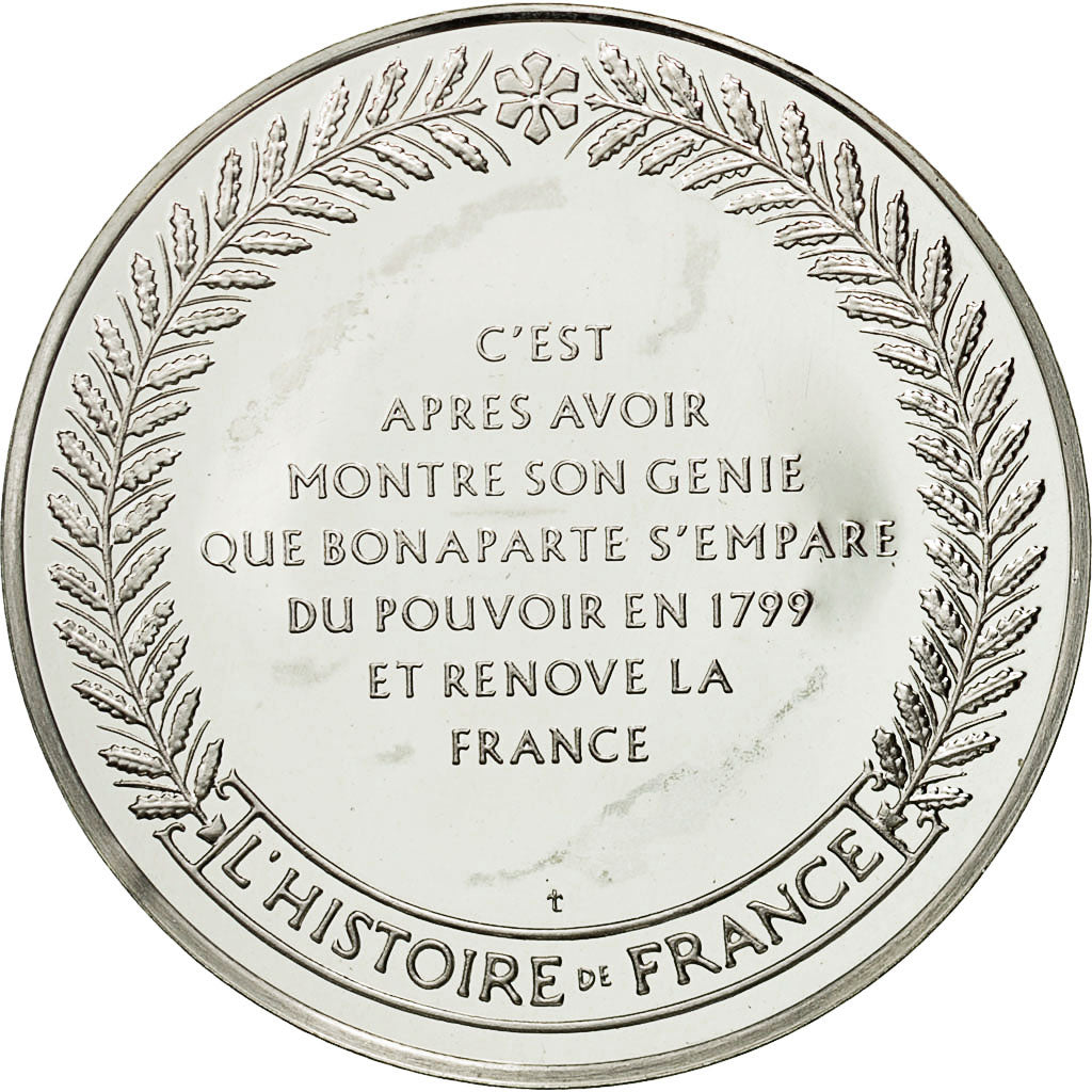 France, Medal, Bonaparte grand génie militaire, MS(63), Silver